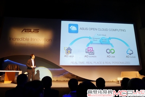 华硕董事长施崇棠先生讲解ASUS Open Cloud Computing(AOCC，华硕开放云端应用解决方案)