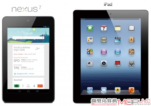 7英寸的Nexus 7与9.7英寸的iPad
